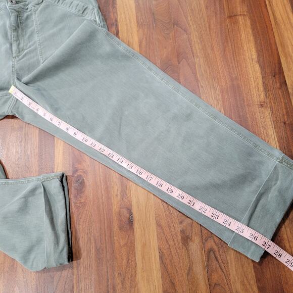 J. Jill Denim High Rise Crop Straight Leg Green Pants Size 18 - Picture 9 of 11